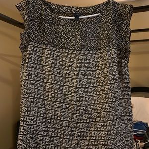 Black and white blouse